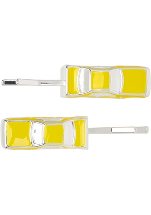Marland Backus Silver & Yellow Traffic Jam Hairpin Set