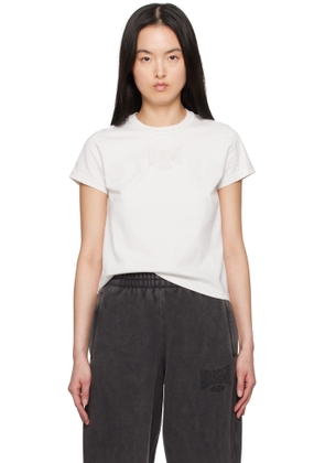 alexanderwang.t Off-White Distressed Logo Shrunken T-shirt