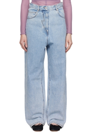 Pushbutton Blue Panty Cutout Jeans