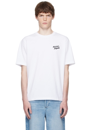 Maison Kitsuné White 'Maison Kitsuné' Handwriting Comfort T-shirt