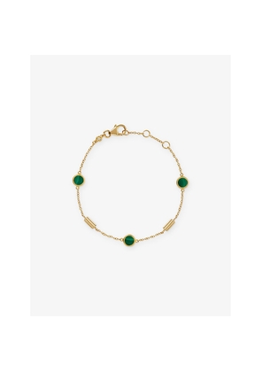 Womens Astley Clarke Stilla 18ct Yellow Gold Vermeil and Malachite Bracelet