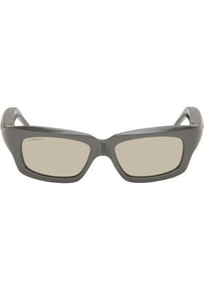 Balenciaga Gray Rectangular Sunglasses
