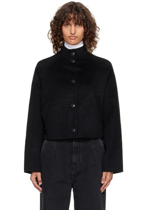 Loulou de Saison Black Nyma Wool Drap Jacket