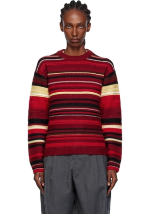 JW Anderson Red Multi Stripe Sweater