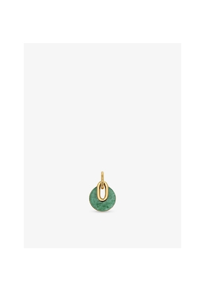 Womens Monica Vinader Kate Young Gemstone 18ct Yellow Gold Vermeil and Aventurine Gemstone Pendant Charm