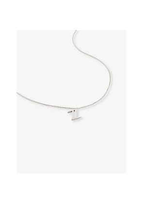 Womens Monica Vinader Z Letter-Charm Recycled Sterling-Silver Pendant Necklace