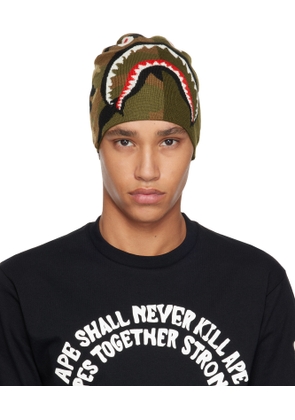 BAPE Green 1st Shark Knit Beanie