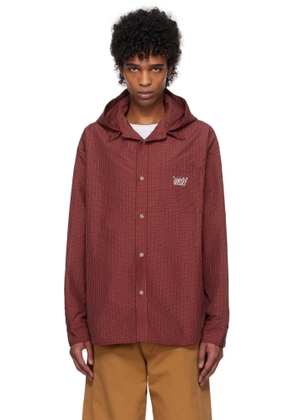 Kijun Red Check Hoodie Shirt
