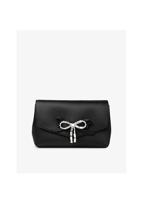 Womens Jimmy Choo Soft Bow Mini Satin Clutch Bag
