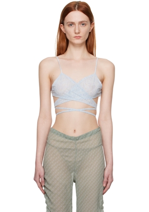 Jade Cropper SSENSE Exclusive Blue Bra