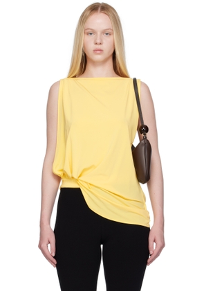 JACQUEMUS Yellow La Croisière 'The Peplo' Top