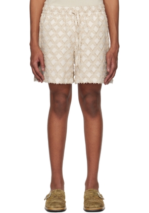 LE17SEPTEMBRE Beige Argyle Jacquard Shorts