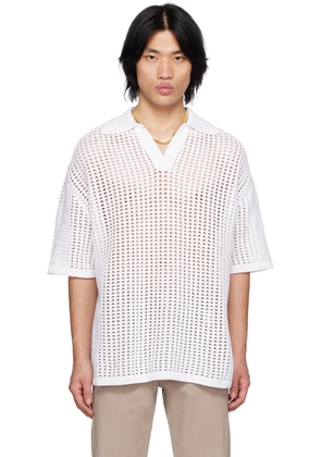 WOOYOUNGMI White Dropped Shoulder Polo