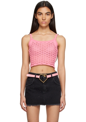 Blumarine Pink Heart Tank Top