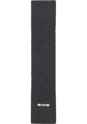 AURALEE Gray Light Cashmere Knit Stole