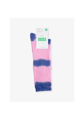 Mens Happy Socks Tie-Dye Cotton-Blend Crew Socks