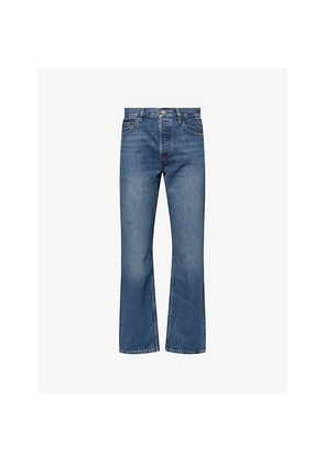 Mens Frame Relaxed-Fit Straight-Leg Denim Jeans