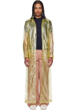 Dries Van Noten Green Loose Fit Mac Coat