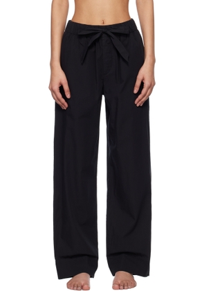 Tekla Black Poplin Pyjama Pants