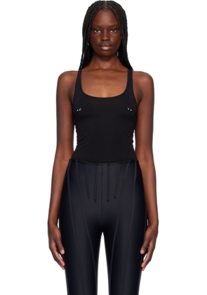 Mugler Black Pierced Tank Bodysuit
