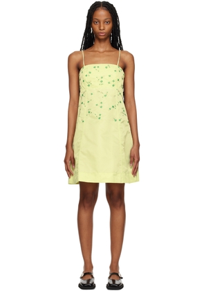 GANNI SSENSE Exclusive Green Minidress