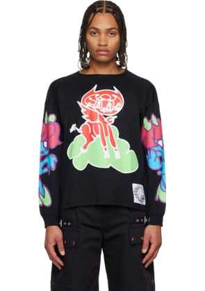 Chopova Lowena Black Cloud Oversized Jersey T-shirt
