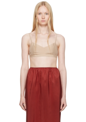 Carven Beige Silk Bra
