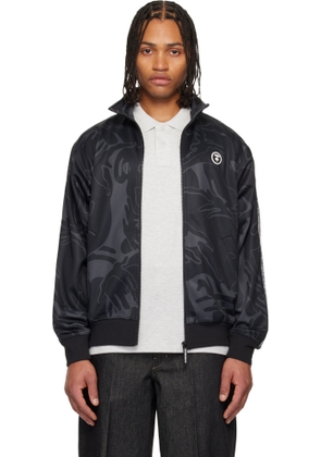 AAPE by A Bathing Ape Black 'AAPENOW' Moonface Camo Zip-Up Track Jacket