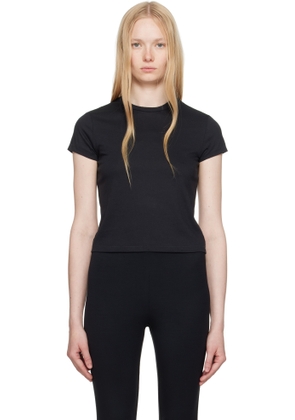 SKIMS Black Relaxed Tees Shrunken T-shirt