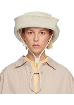 JACQUEMUS Off-White La Croisière 'The de-Nîmes' Denim Bucket Hat