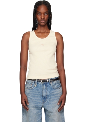 Maison Kitsuné Beige Baby Fox Patch Ribbed Tank Top