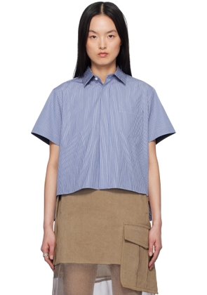 sacai Blue Cotton Poplin Shirt