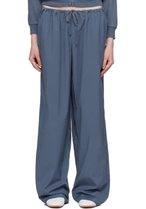 SKIMS Blue Cotton Poplin Straight Leg Pyjama Pants