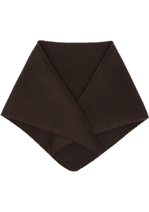 Yves Salomon Brown Cashmere Bandana Scarf