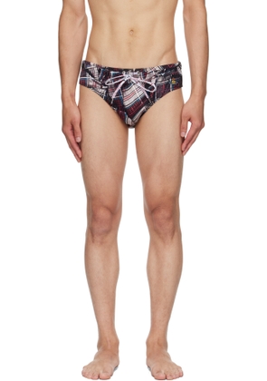 Vivienne Westwood Multicolor Draped Tarten Swim Briefs