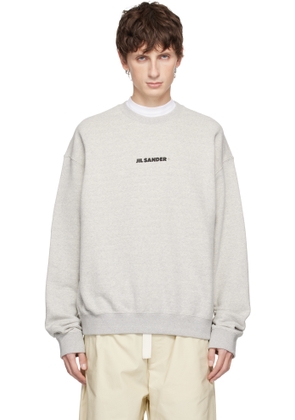 Jil Sander Gray Cotton Compact Terry Sweatshirt