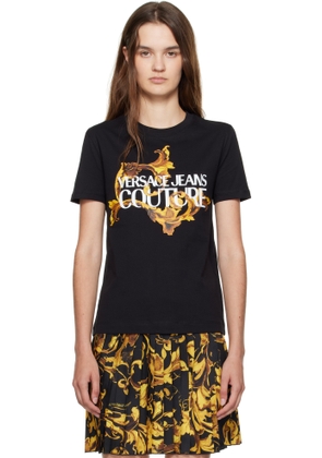 Versace Jeans Couture Black Screen-Printed Cotton Jersey T-shirt
