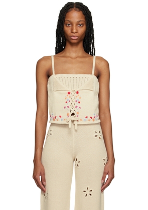 Tach Off-White Mary Tank Top