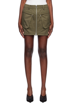 Mugler Khaki Cargo Miniskirt