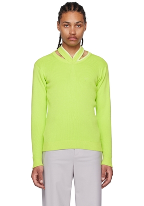 Y/Project Green Cutout Sweater