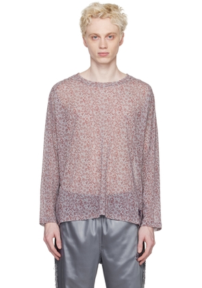 NEEDLES Gray Floral Long Sleeve T-Shirt