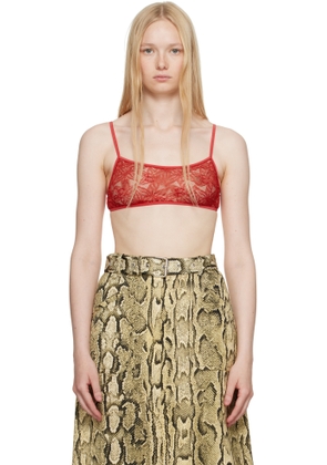 Dries Van Noten Red Fitted Bralette