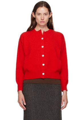 &Daughter Red Ada Crewneck Cardigan