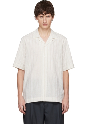 Paul Smith White Textured Stripe Short-Sleeve Shirt