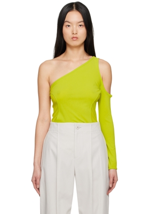 ISSEY MIYAKE Yellow Figure Mesh Long Sleeve T-Shirt