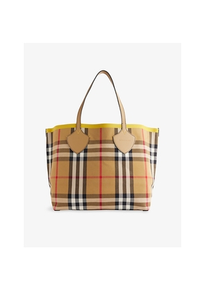 Womens Reselfridges Pre-Loved Burberry Reversible Giant Canvas Tote