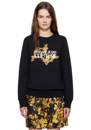 Versace Jeans Couture Black Screen-Printed Sweatshirt