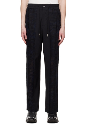 Feng Chen Wang Black Paneled Trousers
