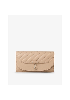 Womens Jimmy Choo Curve Leather Wallet-On-Chain