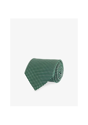 Mens Tom Ford Check-Print Textured Silk Tie